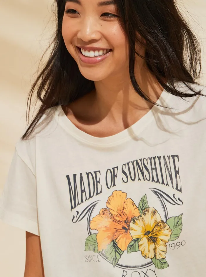 Roxy Tops Made Of Sunshine TShirt Egret 8211 Women