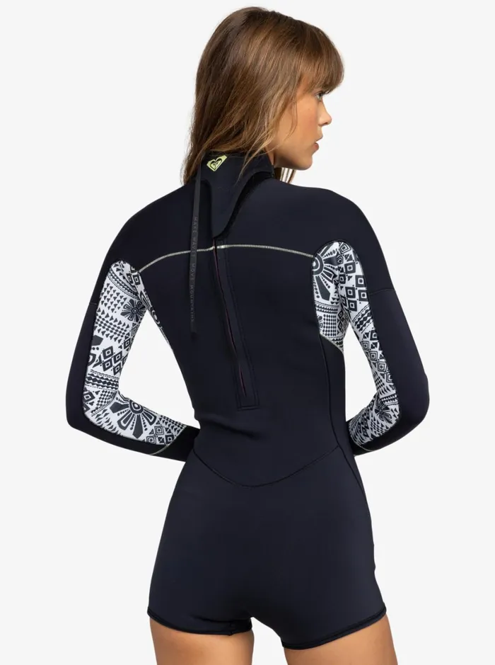 Roxy Wetsuits 2mm Swell Series Long Sleeve Back Zip Springsuit Black 8211 Women