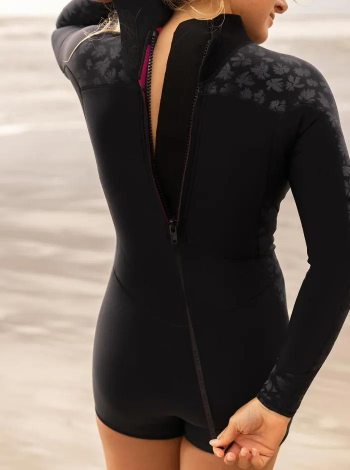 Roxy Wetsuits 2mm Swell Series Long Sleeve Back Zip Springsuit Black 8211 Women
