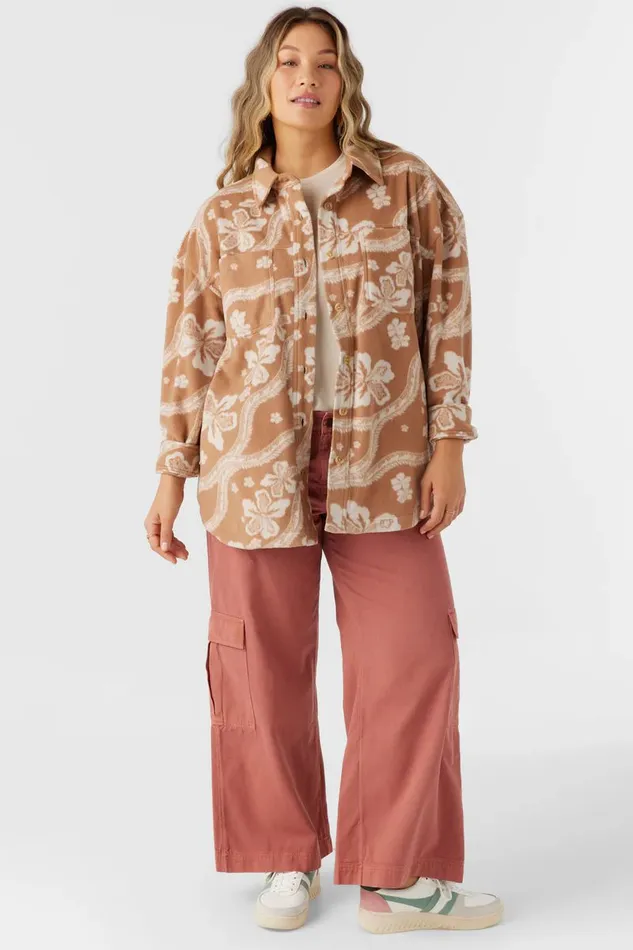 RUNE SUPERFLEECE OVERSIZED FIT SHACKET Tobacc Brw Women O039NEILL Clothing