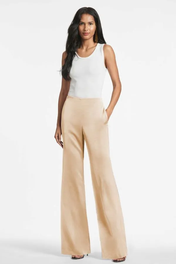 Sachin and Babi Alli Pant 8211 Champagne Champagne Women Pants and Jumpsuits