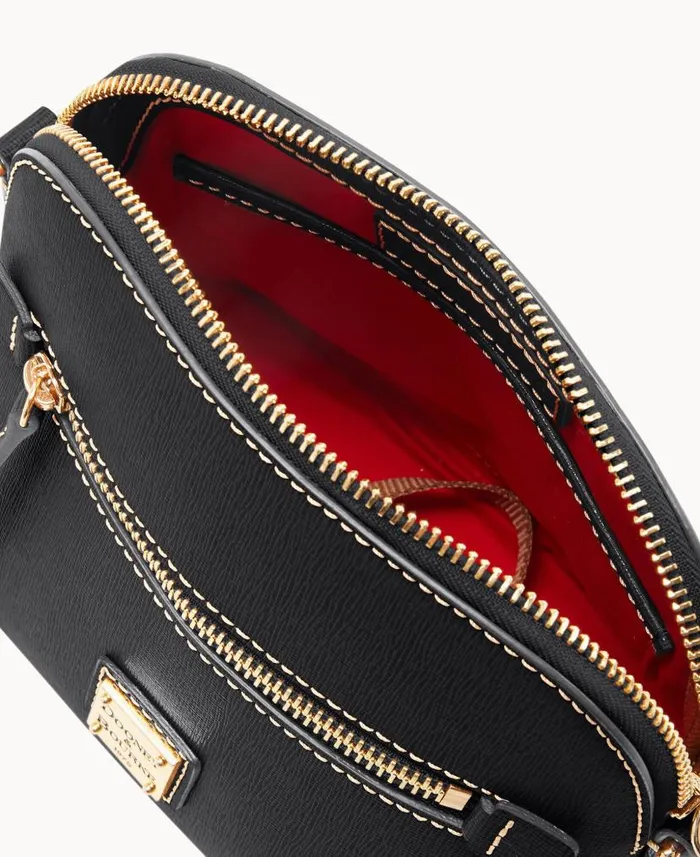 Saffiano Domed Crossbody Black Woman Dooney and Bourke Crossbodies Saffiano Domed Crossbody Black Woman Dooney and Bourke Crossbodies