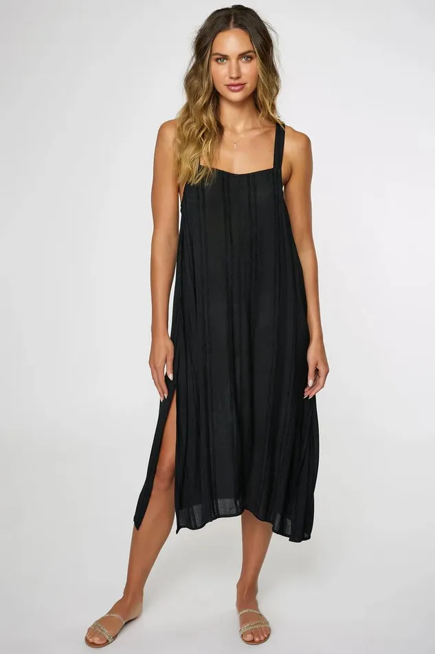 SALTWATER SOLIDS MIRANDA DRESS COVERUP Black Women O039NEILL Swim