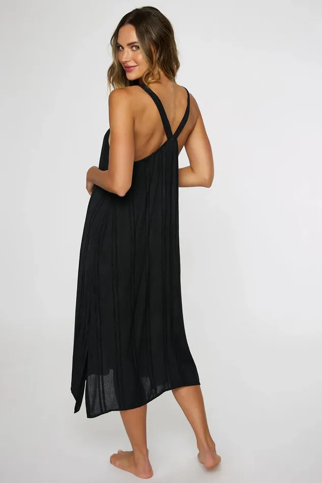 SALTWATER SOLIDS MIRANDA DRESS COVERUP Black Women O039NEILL Swim