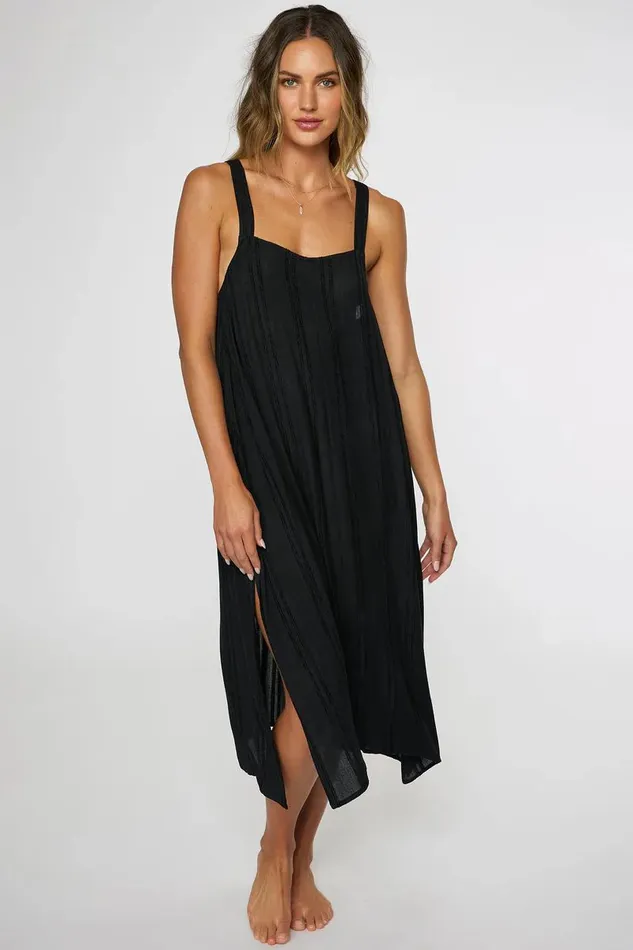SALTWATER SOLIDS MIRANDA DRESS COVERUP Black Women O039NEILL Swim