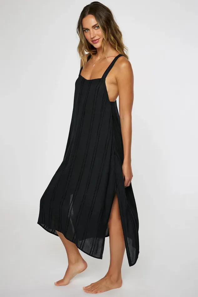SALTWATER SOLIDS MIRANDA DRESS COVERUP Black Women O039NEILL Swim