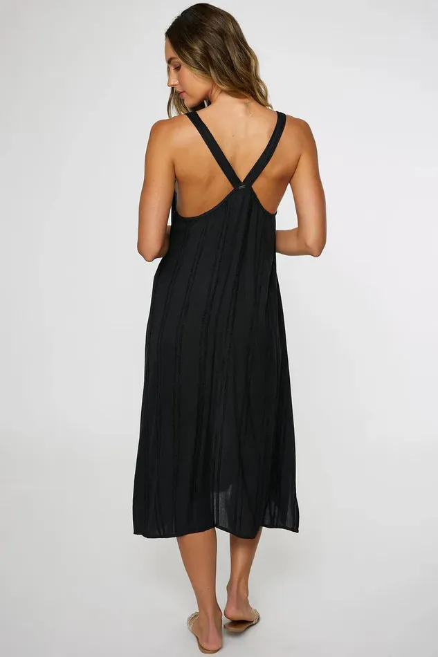 SALTWATER SOLIDS MIRANDA DRESS COVERUP Black Women O039NEILL Swim