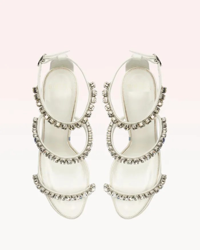 Sandals Women Alexandre Birman Block Heel Wedding Sandals 8211 Alexa Crystals Bridal 90 White 8211 Alexandre Birman Bridal White