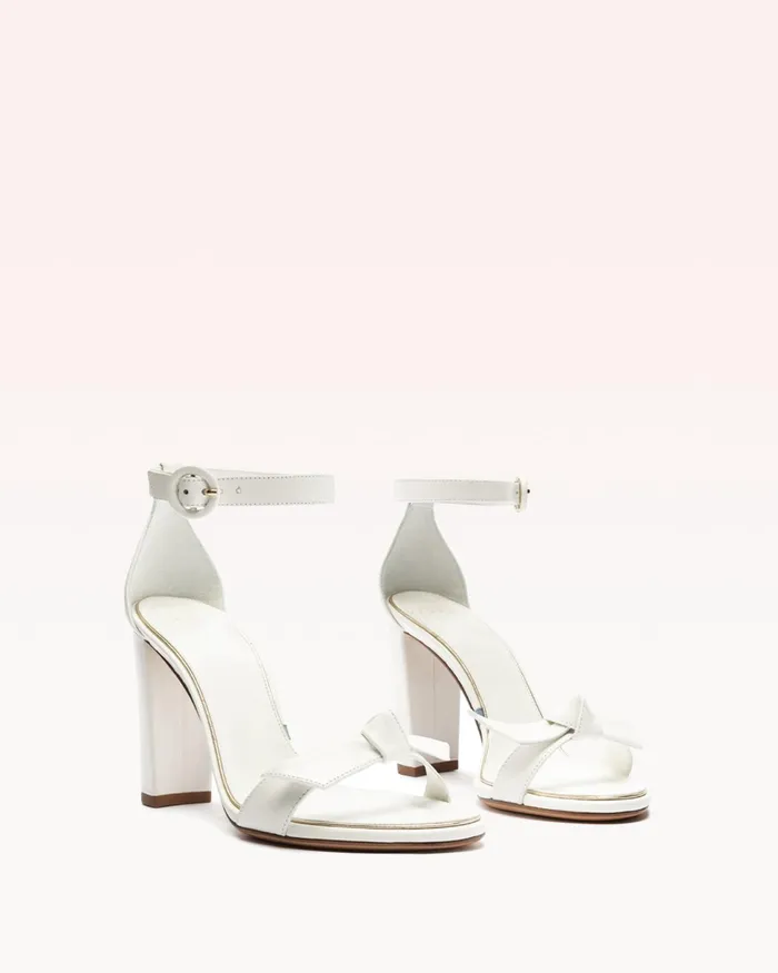 Sandals Women Alexandre Birman Designer Wedding Shoes 8211 Clarita Bridal Block 90 White 8211 Alexandre Birman Bridal White