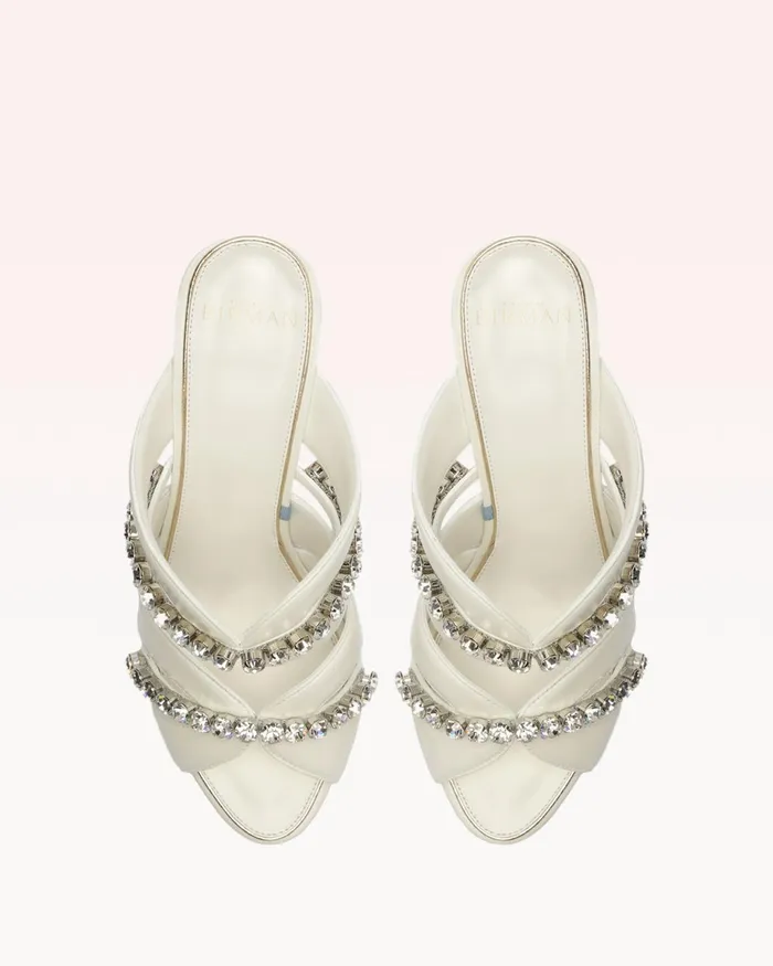 Sandals Women Alexandre Birman Georgina Crystal Bridal 85 Ivory Ivory