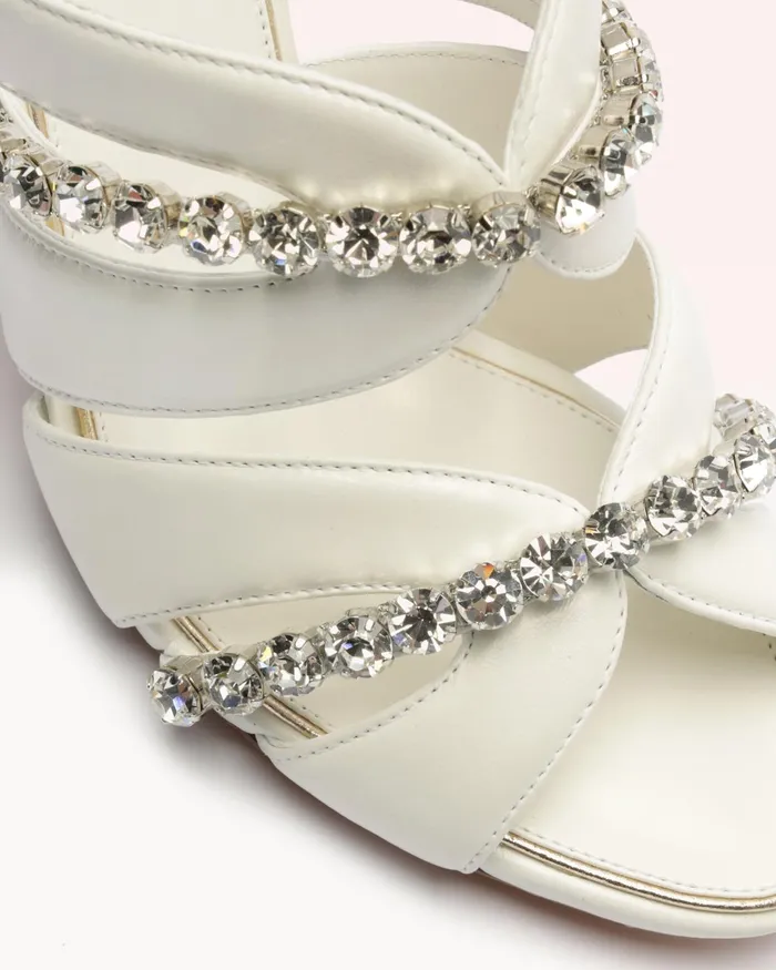 Sandals Women Alexandre Birman Georgina Crystal Bridal 85 Ivory Ivory