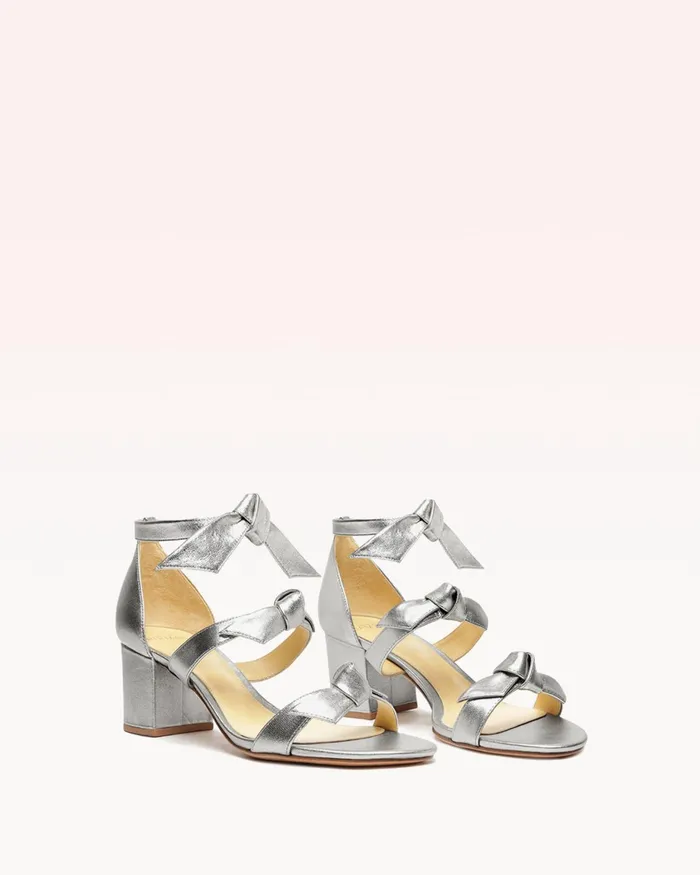 Sandals Women Alexandre Birman New Lolita 60 Metallic Silver