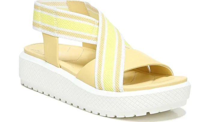 Sandals Women Franco Sarto Franco Niko Platform Sandal Light Yellow Leather