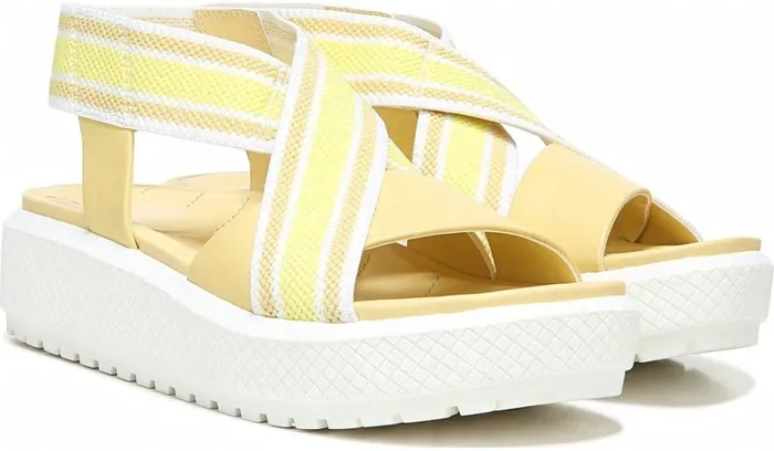 Sandals Women Franco Sarto Franco Niko Platform Sandal Light Yellow Leather
