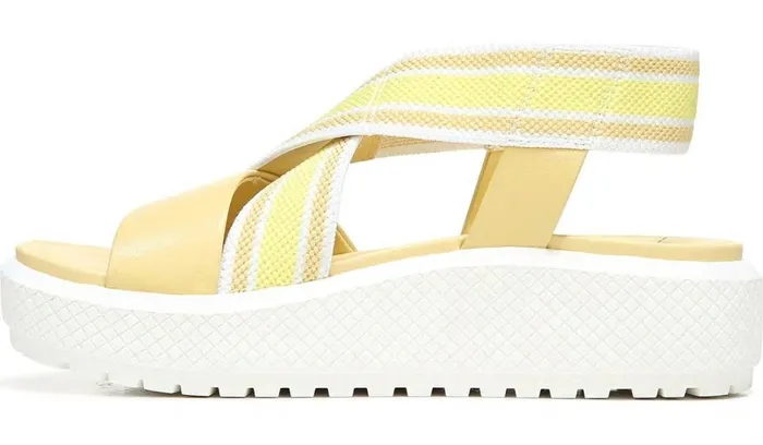 Sandals Women Franco Sarto Franco Niko Platform Sandal Light Yellow Leather