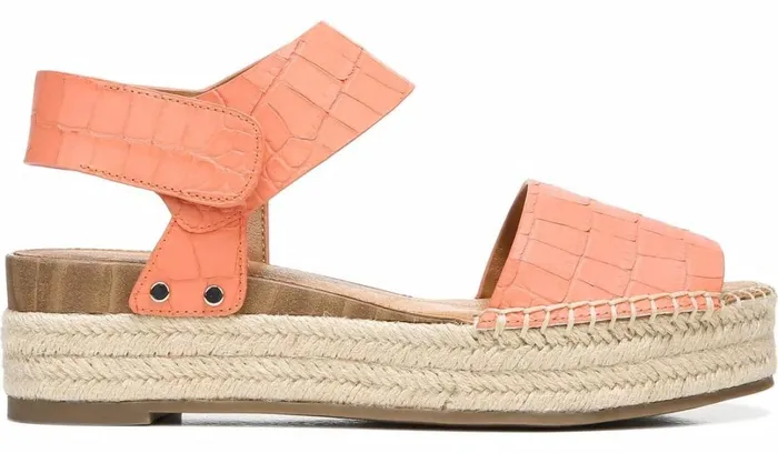 Sandals Women Franco Sarto Sarto Oak Espadrille Sandal Coral Crocco Leather Sandals Women Franco Sarto Sarto Oak Espadrille Sandal Coral Crocco Leather