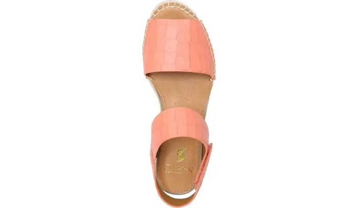 Sandals Women Franco Sarto Sarto Oak Espadrille Sandal Coral Crocco Leather Sandals Women Franco Sarto Sarto Oak Espadrille Sandal Coral Crocco Leather