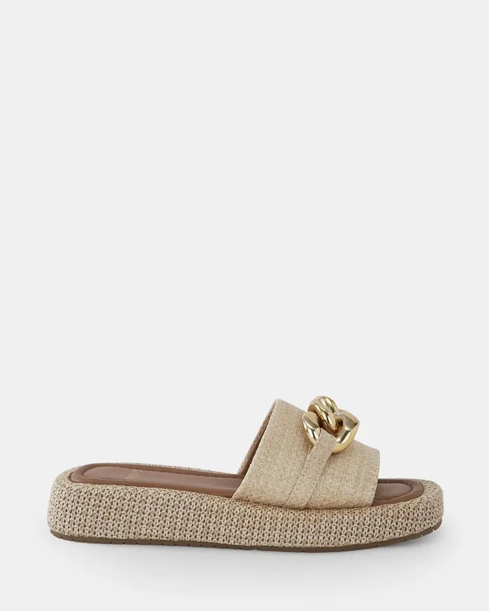 SAPPHIRA RAFFIA Sandals Flat Sandals NOVO Shoes Women
