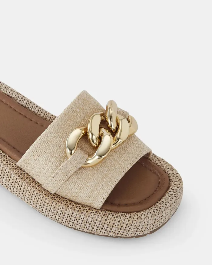 SAPPHIRA RAFFIA Sandals Flat Sandals NOVO Shoes Women