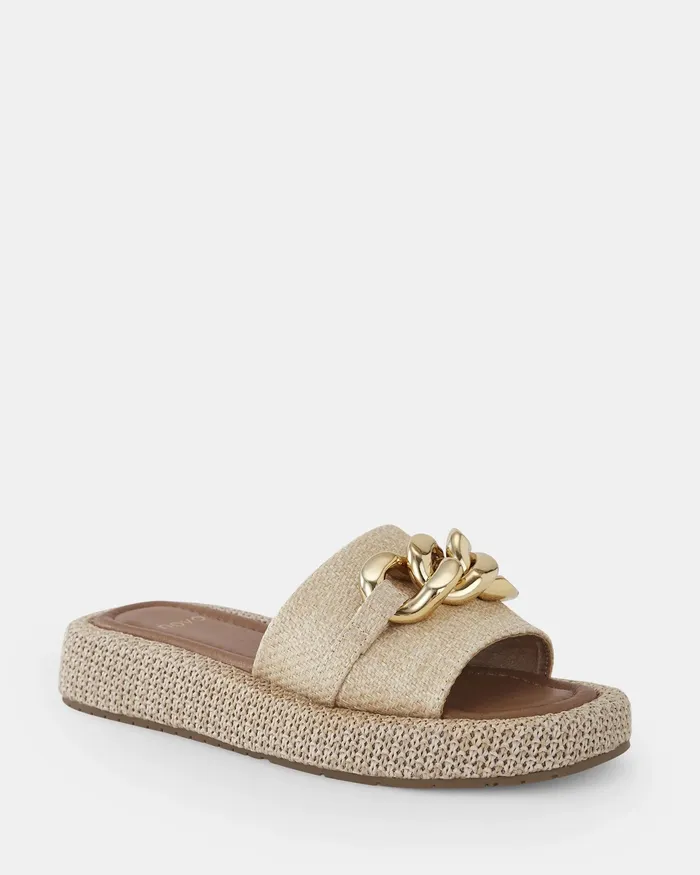 SAPPHIRA RAFFIA Sandals Flat Sandals NOVO Shoes Women