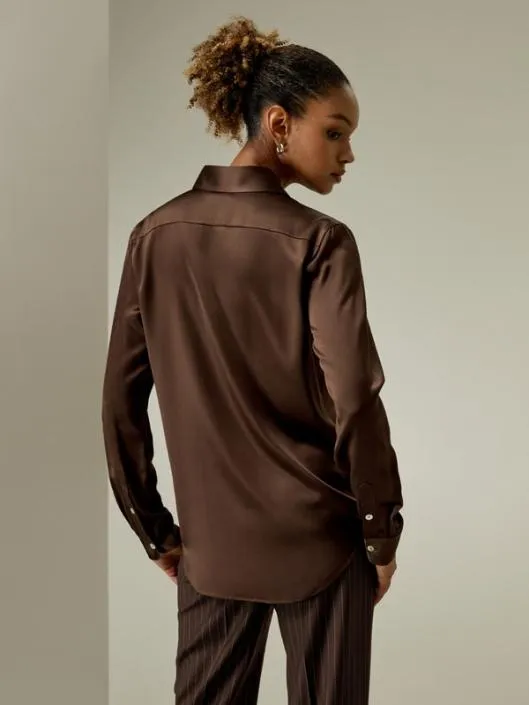 Satin Silk Shirt With Shell Button Women Blouses Lilysilk Shirts