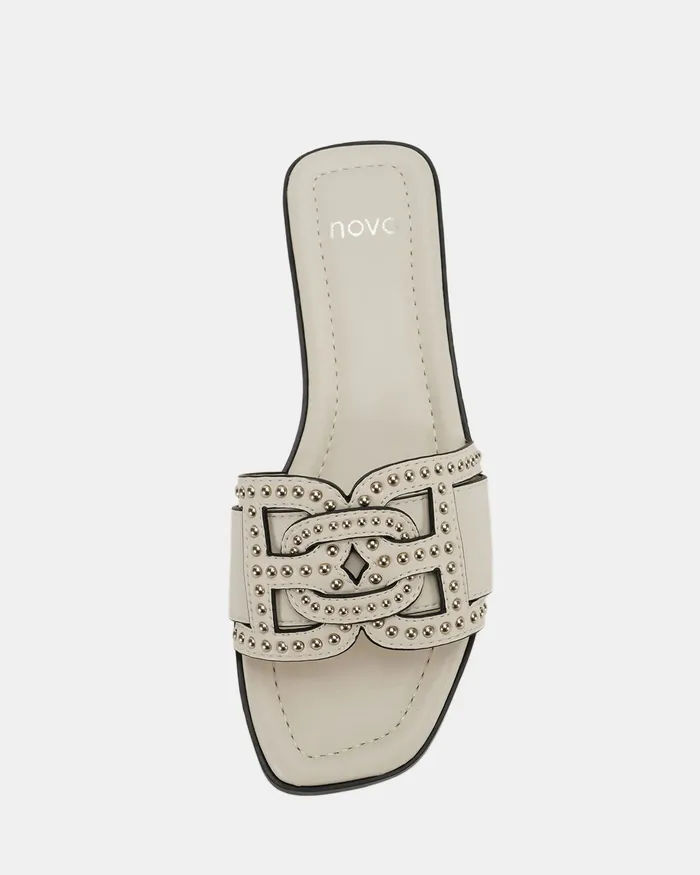 SCANDI CREAM Sandals Flat Sandals NOVO Shoes Women