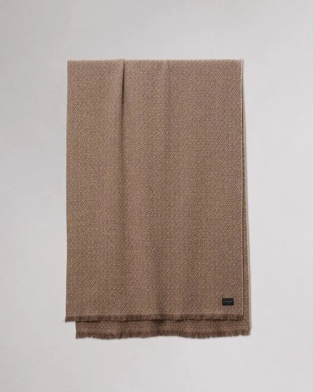 Scarves and Ponchos Women Rag and Bone Joni Wool Tweed Scarf Walnut Biscuit