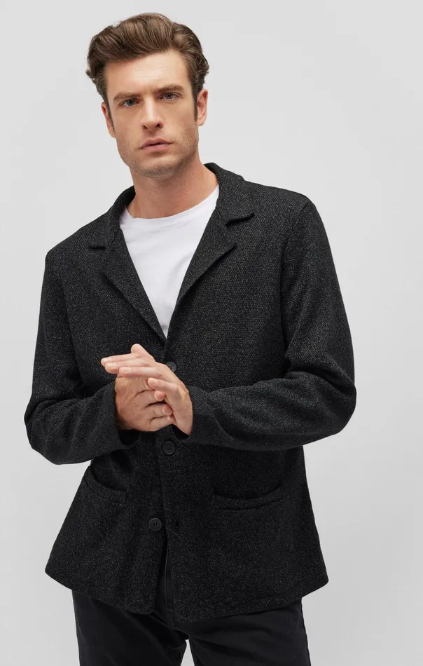 Sean Knit Blazer In Black Men Mavi Jeans Jackets