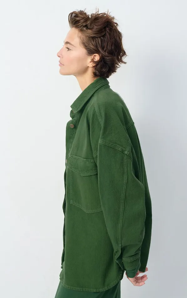 Shirt Nyolow Overdyed Khaki Women American Vintage Shirts Shirt Nyolow Overdyed Khaki Women American Vintage Shirts