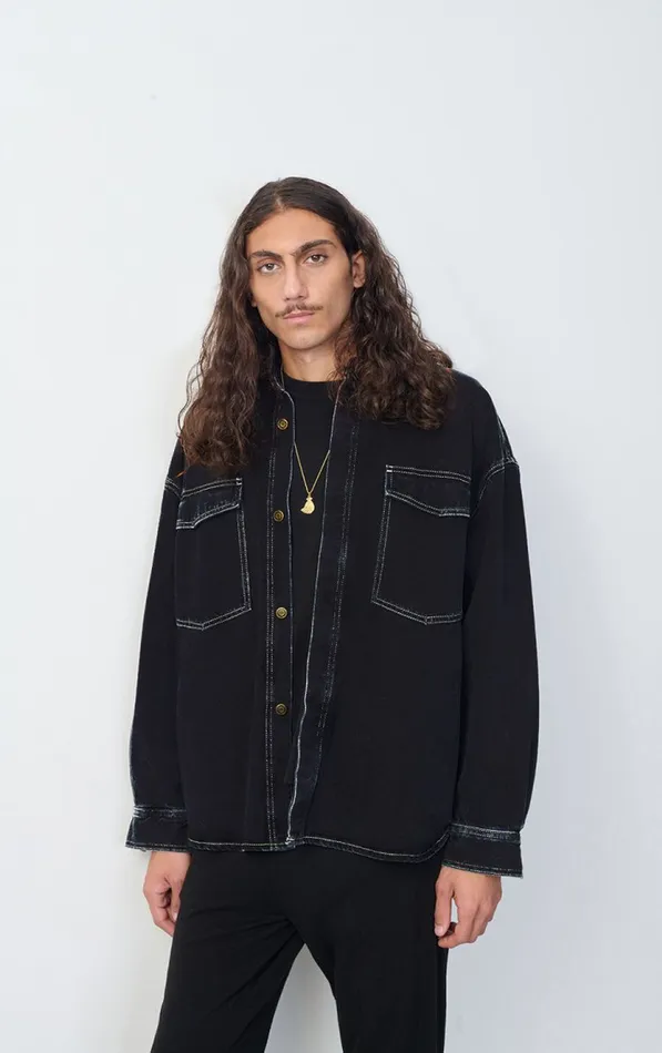 Shirt Yopday Black Vintage Men American Vintage Shirts