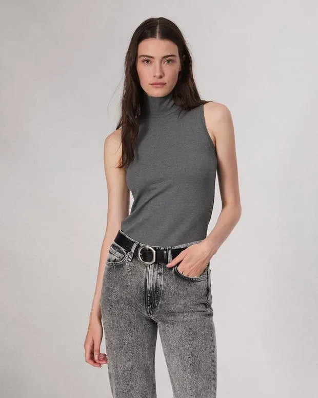 Shirts and Tops Women Rag and Bone Irina Turtleneck Tank Charcoal