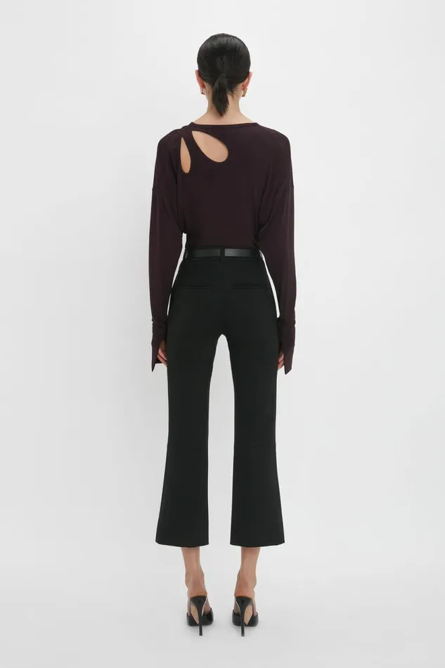 Shirts and Tops Women Victoria Beckham Twist Detail Jersey Top In Deep Mahogany