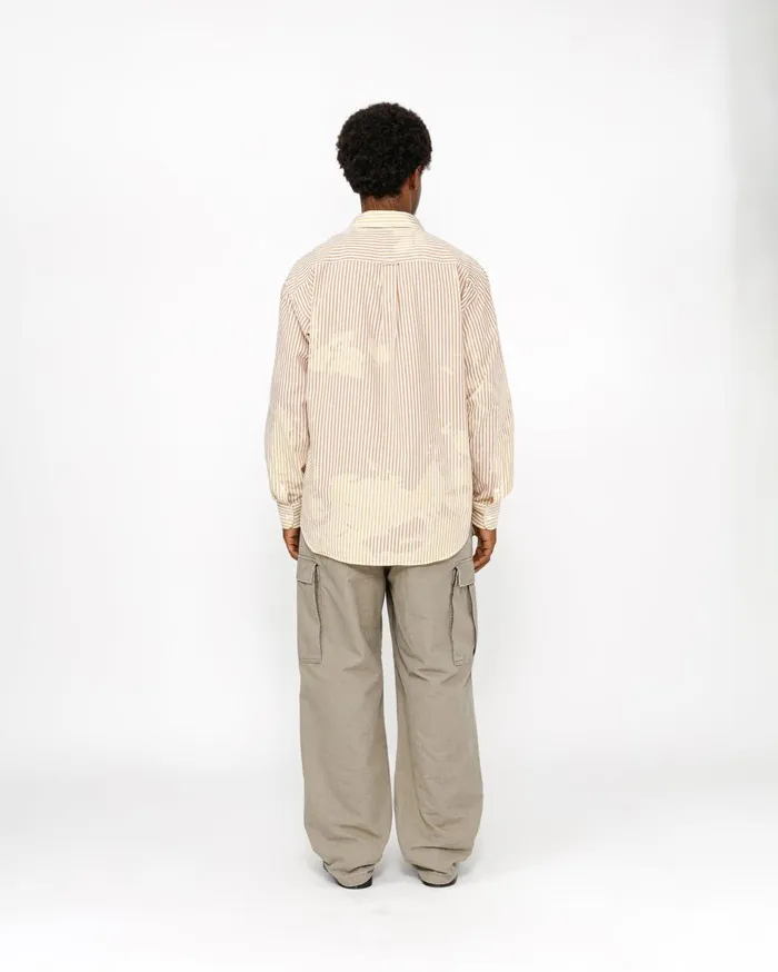 Shirts MenWomen Stussy CLASSIC LS SHIRT BLEACHED POPLIN Tan
