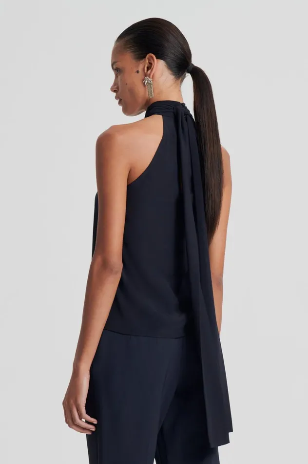 Shirts Women Scanlan Theodore SILK TIE NECK CAMI Navy Shirts Women Scanlan Theodore SILK TIE NECK CAMI Navy