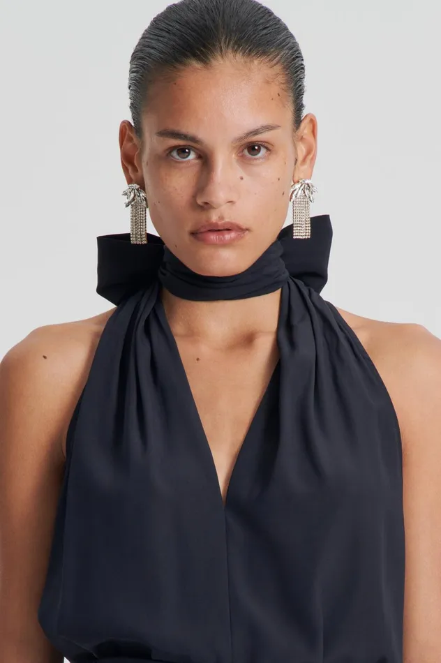 Shirts Women Scanlan Theodore SILK TIE NECK CAMI Navy Shirts Women Scanlan Theodore SILK TIE NECK CAMI Navy