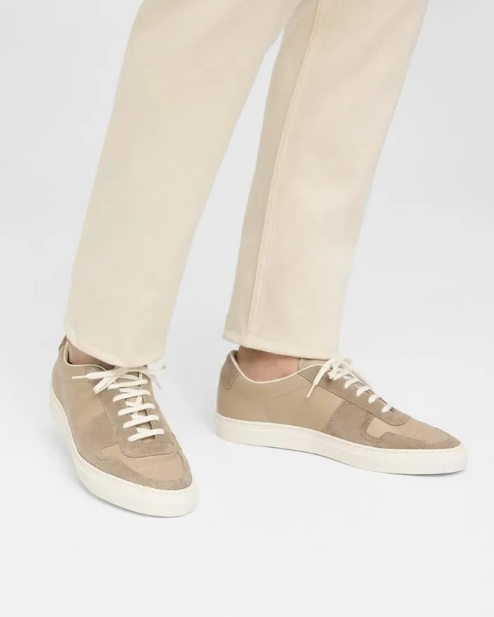 Shoes Men Theory Common Projects Mens BBall LowTop Sneakers Tan