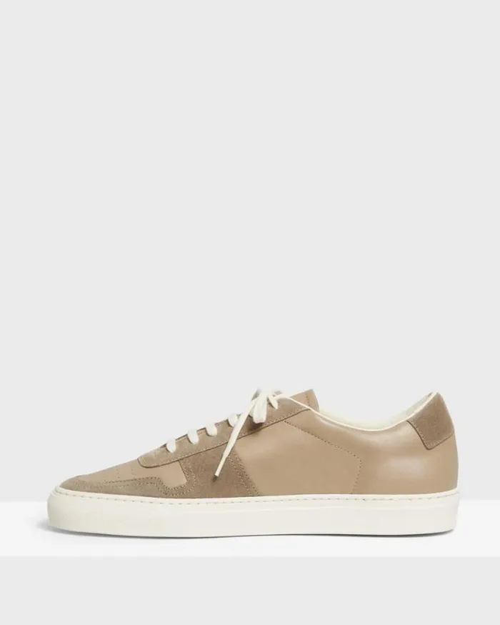 Shoes Men Theory Common Projects Mens BBall LowTop Sneakers Tan