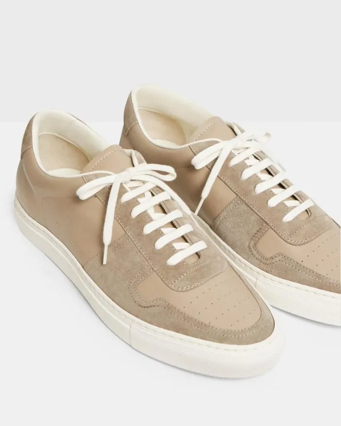 Shoes Men Theory Common Projects Mens BBall LowTop Sneakers Tan