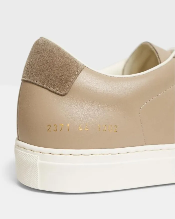Shoes Men Theory Common Projects Mens BBall LowTop Sneakers Tan