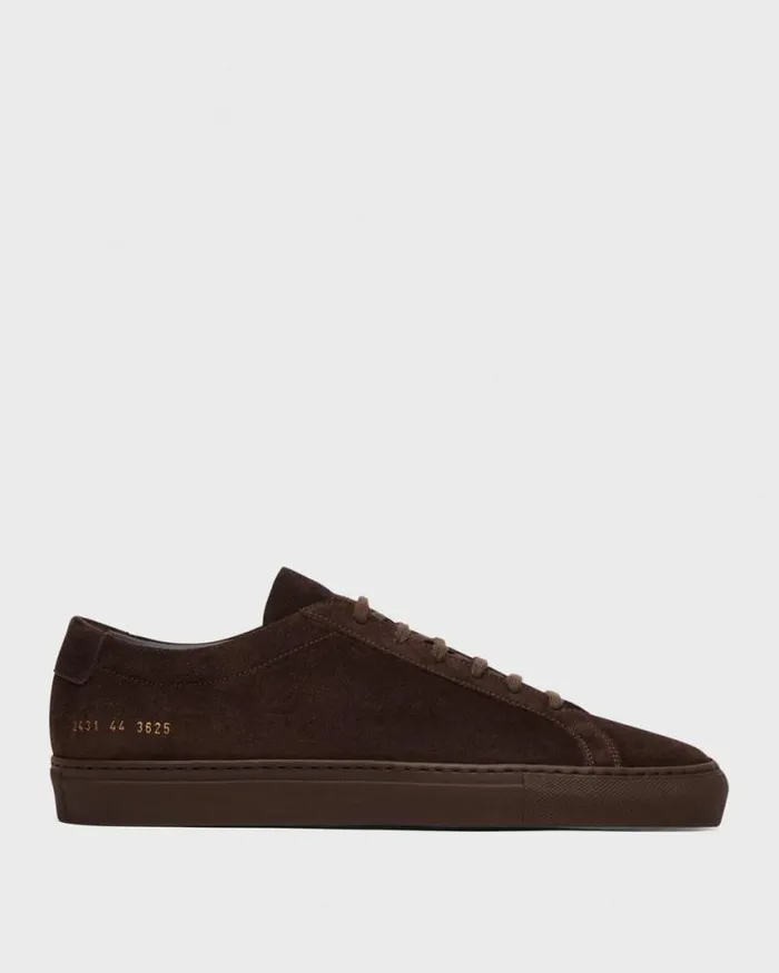 Shoes Men Theory Common Projects Mens Original Achilles Sneakers Dark Brown