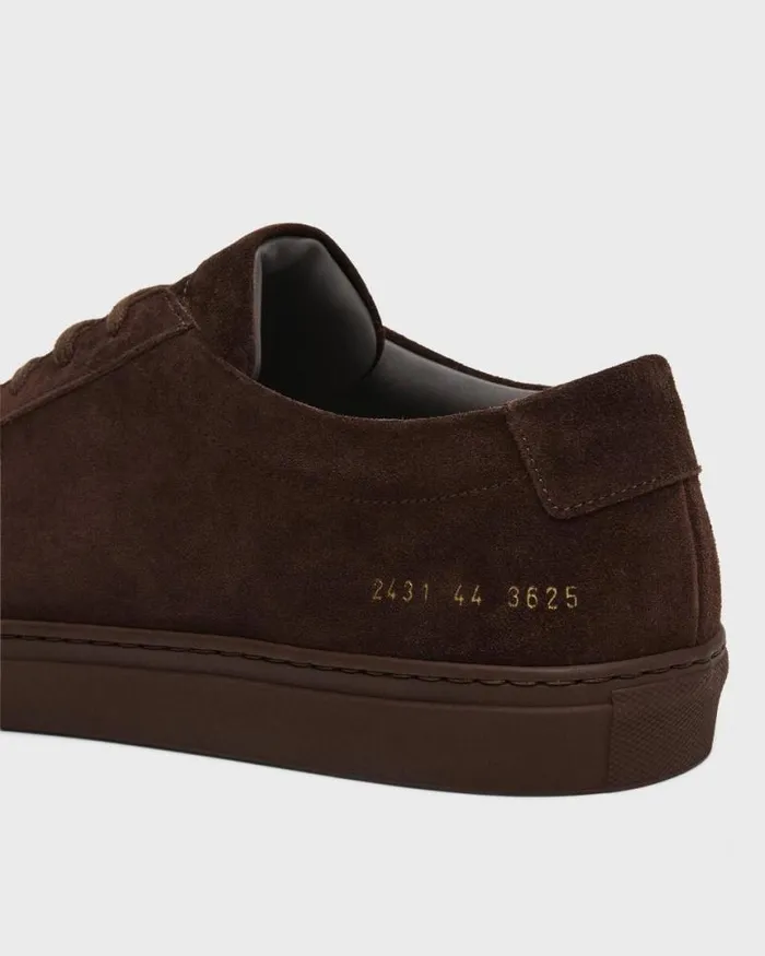 Shoes Men Theory Common Projects Mens Original Achilles Sneakers Dark Brown