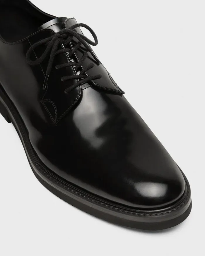 Shoes Men Theory Oxford Shoe In Leather Black Shoes Men Theory Oxford Shoe In Leather Black