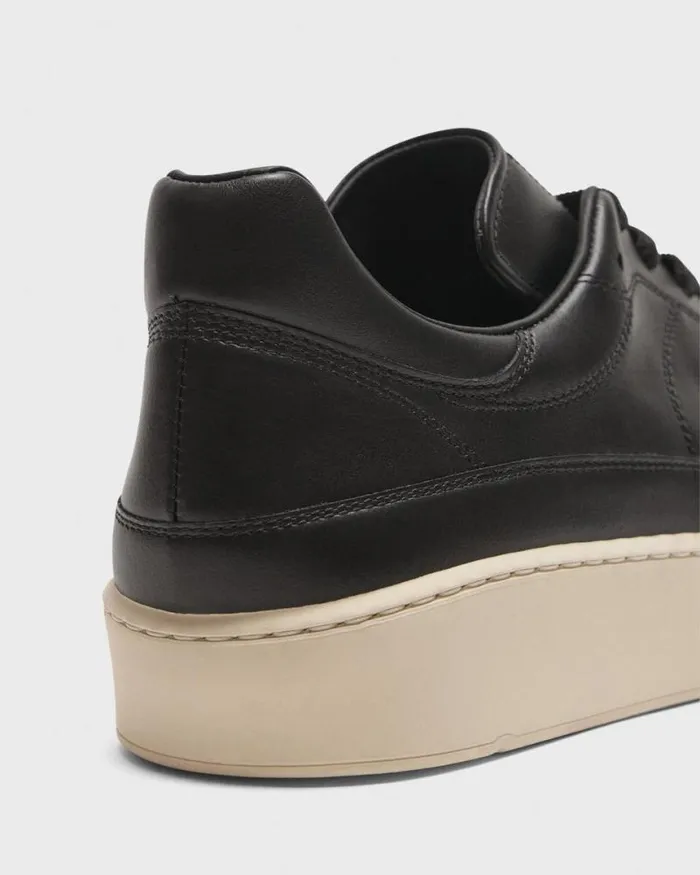 Shoes Women Theory Sneaker In Leather Black