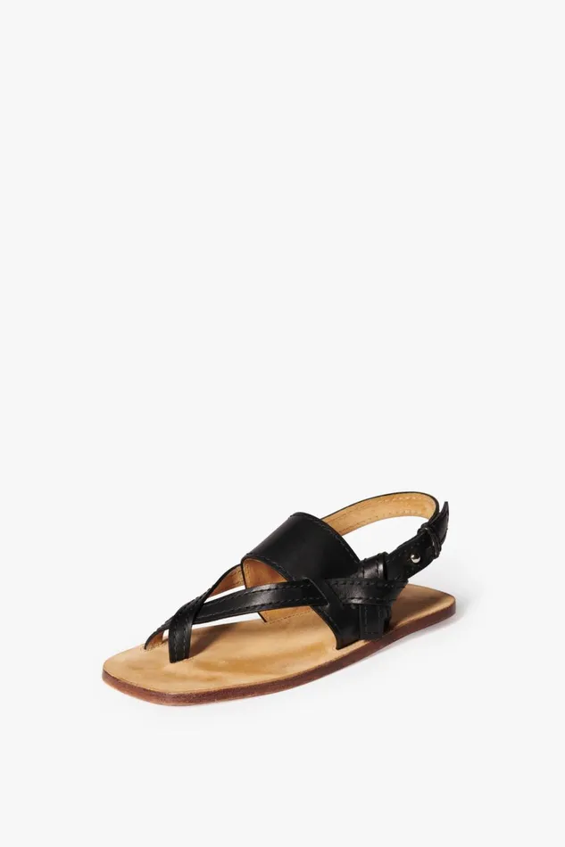 Shoes Women Victoria Beckham Eve Flat Sandal In Black