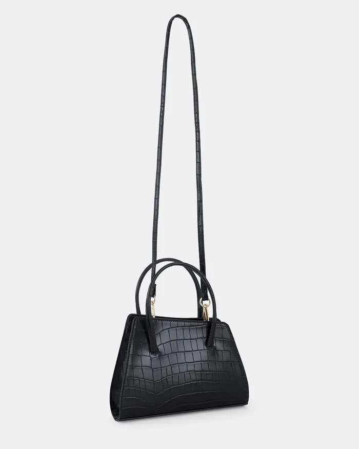 Shoulder Bags Women NOVO Shoes ALTON Black Croc TOP HANDLE BAG