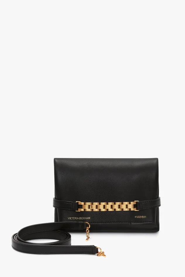 Shoulder Bags Women Victoria Beckham Mini Chain Pouch With Long Strap In Black Leather Shoulder Bags Women Victoria Beckham Mini Chain Pouch With Long Strap In Black Leather