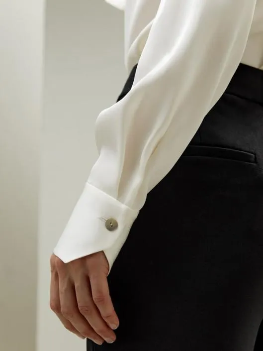 Silk Turtleneck Ribbon Blouse Women Blouses Lilysilk Shirts