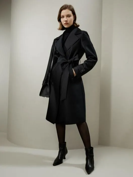 SilkWool Mixed Trenchcoat Women Lilysilk Knitwear
