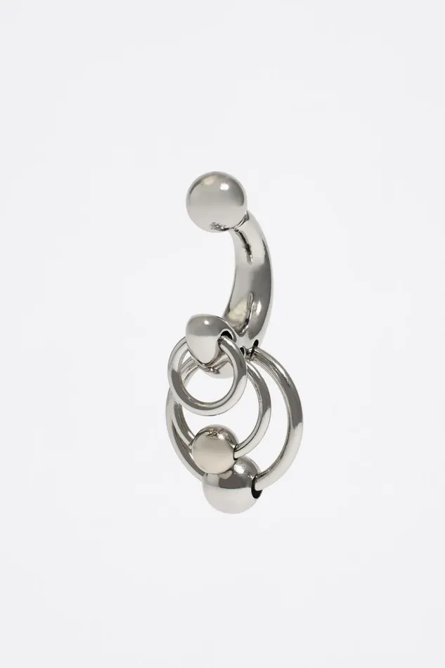 Silver Hoop Earring Dark Silver Women Bimba Y Lola Jewelry Silver Hoop Earring Dark Silver Women Bimba Y Lola Jewelry