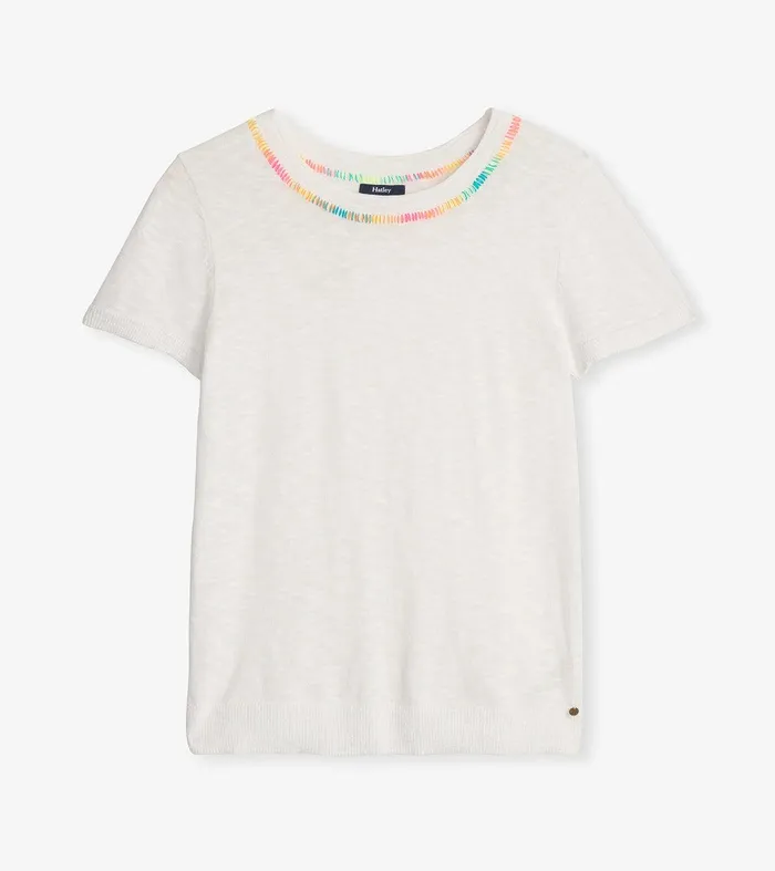 Simone Knit Tee 8211 White Hatley